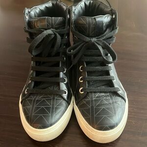 Karl Lagerfeld Leather High Top Sneakers